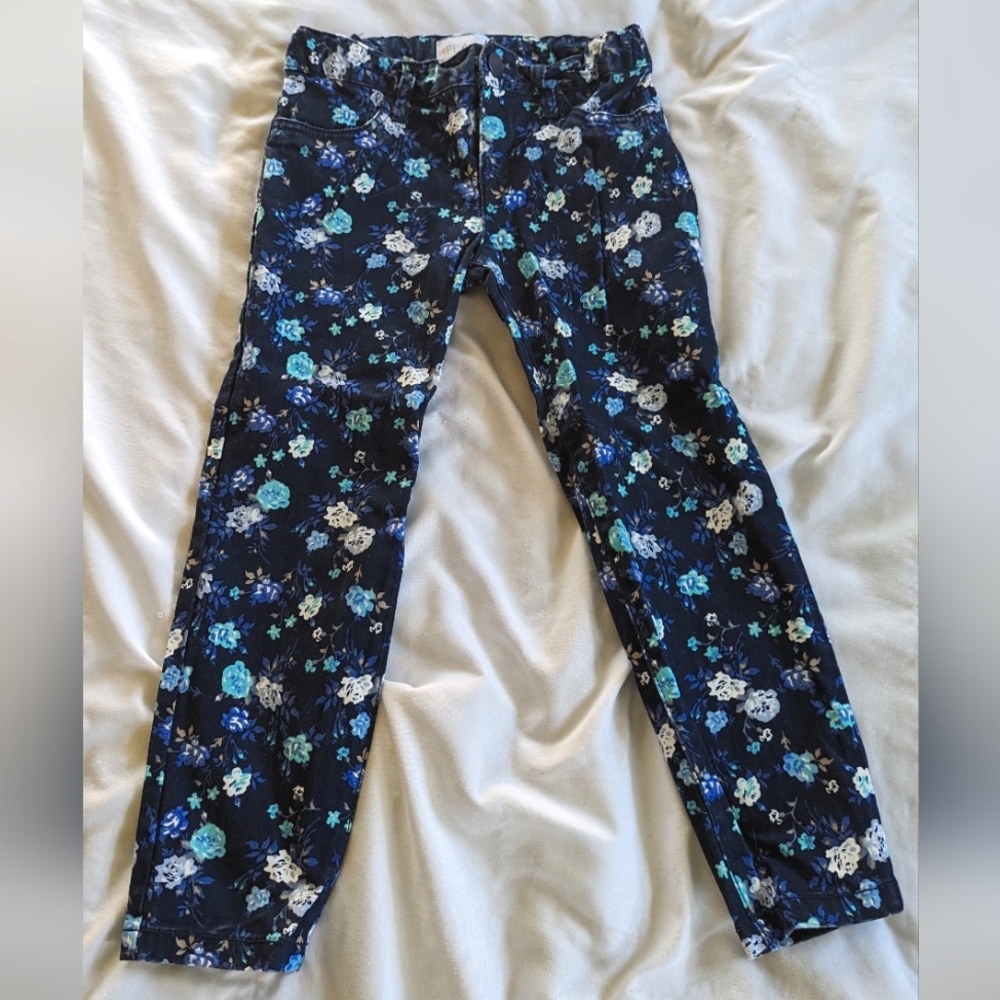 Children's Place Floral Jeans, US Size 5 Girls